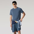 Camiseta Masculina ASICS Manga Curta Soft Casual PETROLEO