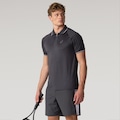Camisa Polo ASICS Zíper Selado - Masculina CINZA ESCURO