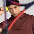 Opção de cor VINHO de Camisa Polo ASICS Zíper Selado - Masculina
