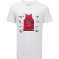 Camiseta Infantil Nike Manga Curta Jordan The Jersey BRANCO/VERMELHO