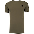 Camiseta Masculina Under Armour Manga Curta Sportstyle Left Chest VERDE/PRETO