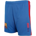 Calção do Barcelona Juvenil Recorte Dry AZUL/VERMELHO