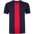 Camiseta do Barcelona Recorte Dry Masculina AZUL ESC/VERMELHO