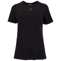 Camiseta Feminina ASICS Manga Curta Malha Spiral PRETO