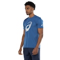 Camiseta Masculina ASICS Manga Curta Estampa Treino AZUL