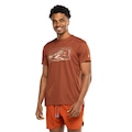 Camiseta Masculina ASICS Manga Curta Estampa Treino VERMELHO/LARANJA ESC
