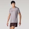 Camiseta ASICS Manga Curta Fugi - Masculina MARROM ESCURO