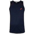 Camiseta Regata Masculina ASICS Mesh Respirável AZUL ESC/VERMELHO