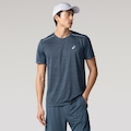 Camiseta Masculina ASICS Manga Curta Mesh Respirável Antiodor AZUL