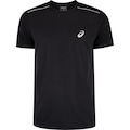 Camiseta Masculina ASICS Manga Curta Mesh Respirável Antiodor PRETO/CINZA CLARO
