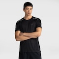Camiseta Masculina ASICS Manga Curta Mesh Respirável Antiodor PRETO/CINZA CLARO