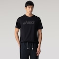 Camiseta Masculina ASICS Manga Curta Algodão Misto PRETO