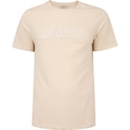 Camiseta Masculina ASICS Manga Curta Algodão Misto BEGE