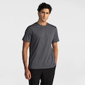 Opção de cor CINZA MESCLA de Camiseta Masculina ASICS Manga Curta Algodão Misto