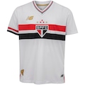 Camisa do São Paulo I 25 New Balance Juvenil Torcedor BRANCO/VERMELHO