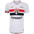 Camisa do São Paulo I 25 Jogador New Balance Masculina BRANCO/VERMELHO