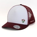 Boné do Fluminense Aba Curva Supercap Trucker Snapback Adulto VINHO/BRANCO