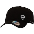 Boné Aba Curva do Botafogo Supercap Tinturado com Aplicação Snapback Adulto PRETO