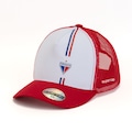 Boné do Fortaleza Aba Curva Supercap Trucker Strapback Adulto VERMELHO/BRANCO