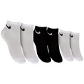Kit de Meias Nike Gripper Ankle com 3 Pares Infantil BRANCO/PRETO