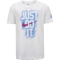 Camiseta Infantil Nike Manga Curta JDI Powder Play BRANCO/AZUL CLA