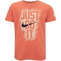 Camiseta Infantil Nike Manga Curta JDI Powder Play LARANJA ESCURO