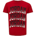 Camiseta Infantil Nike Jordan Manga Curta 3K VERMELHO