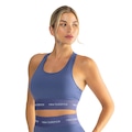 Top Fitness com Bojo Removível New Balance Média Sustentação Sport Essentials Active AZUL