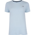 Camiseta Feminina New Balance Manga Curta Sport Essentials AZUL