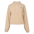 Blusão Feminino New Balance Fleece 1/2 Zíper BEGE