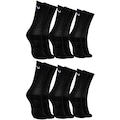 Kit de Meias Nike Everyday Cushioned Crew Adulto 6 Pares PRETO