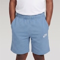 Bermuda Infantil Nike Club Knit 6IN AZUL CLA/BRANCO