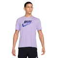 Camiseta Masculina Nike Manga Curta Run Energy MI LILAS
