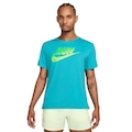 Camiseta Masculina Nike Manga Curta Run Energy MI AQUA