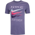Camiseta Masculina Nike Manga Curta Sportswear 6MO Swoosh ROXO