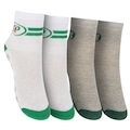 Kit de Meias do Palmeiras Rikam Soquete Tamanho 25 ao 28 BRANCO/CINZA CLARO