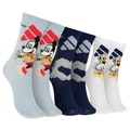 Kit de Meias adidas x Disney Mickey Mouse Cano Médio Infantil 3 pares BRANCO/AZUL