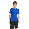 Camiseta adidas Train Essentials Três Listras Infantil AZUL ESCURO