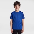Camiseta adidas Train Essentials Três Listras Infantil AZUL ESCURO