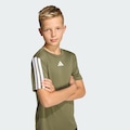 Camiseta adidas Train Essentials Três Listras Infantil VERDE ESCURO