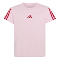 Camiseta Infantil adidas Manga Curta 3 Stripes ROSA CLA/VERMELHO