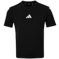 Camiseta Infantil adidas Manga Curta 3 Stripes PRETO/BRANCO