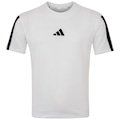 Camiseta Infantil adidas Manga Curta 3 Stripes BRANCO/PRETO