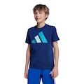 Camiseta Infantil adidas Big Logo AZUL/VERDE