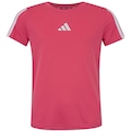 Camiseta Juvenil adidas Manga Curta 3 Stripes ROSA/BRANCO