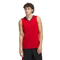 Camiseta Regata Masculina adidas 3 Stripes VERMELHO/PRETO
