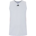 Camiseta Regata Masculina adidas 3 Stripes CINZA CLA/VERMELHO