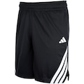 Bermuda Masculina adidas Basquete Legends 3 Listras PRETO/BRANCO