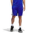 Bermuda Masculina adidas Basquete Legends 3 Listras AZUL/BRANCO