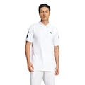 Camisa Polo adidas Club 3 Listras - Masculina BRANCO